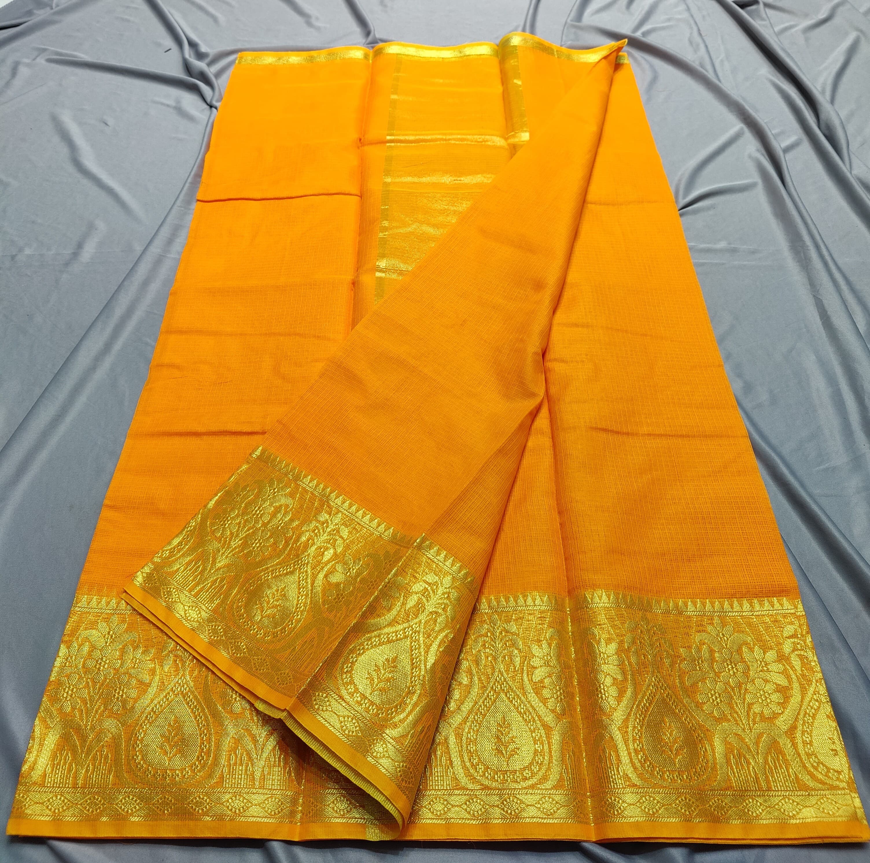 Kota Doria Cotton Saree With Blouse