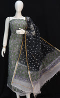 Printed Pure Kota Doria Cotton Un-Stitched Suit With Dupatta