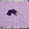 Pure Zari Kota Doria Handloom Saree